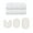 Ivory, variant on Home Weavers Double Ruffle Cotton Bath Towel & Bath Rug Set, Soft Absorbent, Non-Slip Rugs, Machine Washable, 5-Piece, Green
