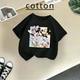 thumbnail image 2 of Camiseta de algodón animada de verano para niños de la familia Disney, linda camiseta de dibujos animados soleados para niño y niña, ropa informal de moda para niños, 2 of 5