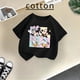 thumbnail image 2 of Camiseta de algodón animada de verano para niños de la familia Disney, linda camiseta de dibujos animados soleados para niño y niña, ropa informal de moda para niños, 2 of 4