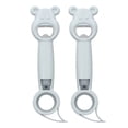 thumbnail image 1 of 2Pcs 4‑in‑1 Can Opener Universal Portable Manual Drinking Beverage Bottle OpenerGray, 1 of 14