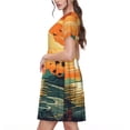 thumbnail image 2 of Disketp Tropical Sunset Paradise para Vestido de Manga Corta para Mujeres, Vestidos de Verano para Mujeres, Casual y Holgado para la Playa, 2 of 6