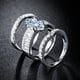 thumbnail image 3 of Anillo de joyería con incrustaciones Señoras Anillo Regalo Tres-en-uno Diamantes de imitación desmontable Anillos de 3 piezas, 3 of 4