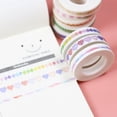 thumbnail image 3 of FNNMNNR 5 Roll School Supplies Stationery Diary Label Decorative New-style hand-tear and paper tape 0.8cm DIY Scrapbooking Stickers Cleavage line creative dividing line thin Tape, 3 of 5