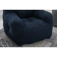 thumbnail image 5 of Bean Bag Chair, Soft Plush Teddy Fabric Lounge Chair for Adults Kids, Comfy Leisure Armchair with Button Tufted Decor for Bedroom, Living Room, Reading Nook, Dark Blue, 5 of 9