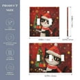 3 Gang Light Switch Cover Plate Cute Cat with Christmas Tree Wall Plate