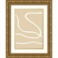 thumbnail image 1 of Uppsala Studio 18x24 Gold Ornate Wood Framed with Double Matting Museum Art Print Titled - Beige Lines 01, 1 of 4