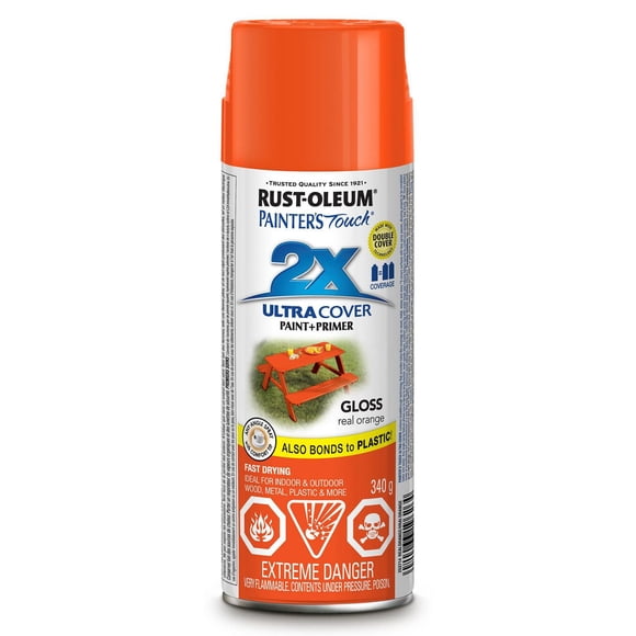 Painter's Touch 2X Ultra Cover Spray Paint - Real Orange
