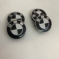 thumbnail image 5 of 4 Pcs Auto Wheel Center Caps for BMW 68MM Rim Center Caps Wheel Center Badge Shape Decoration Accessories（black and white）, 5 of 5