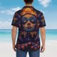 thumbnail image 4 of Fotbe Dreamy Jester Under Stars Camisa Hawaiana para Hombre Unisex – Camisa Casual de Verano con Botones de Manga Corta de Algodón y Lino,Small, 4 of 7