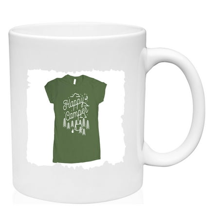 

Happy Camper Mug Ceramic Coffee Mug Funny Gift Cup