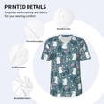 thumbnail image 3 of Goofa Forest Rabbit Pattern Mens Golf Shirt Baseball T-shirt Moisture Wicking Dry Fit Performance Sport Short Sleeve Striped Golf Polo Shirts-Small, 3 of 7