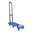 thumbnail image 4 of figatia Chariot à Main Pliant Hauteur Réglable Robuste Chariot à Bagages Multifonction Bleu Roues en PU, 4 of 9