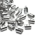 thumbnail image 4 of Fold Over Crimp Ends,100Pcs Stainless Steel Fold Crimp Ends Terminators Clasp Clamp Tips for Necklace Cord, Tassel, Leather Jewelry Making, 4 of 7