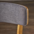 thumbnail image 4 of Noble House Atlantic Mid Century Fabric Dining Chairs , Oak, Dark Grey, 4 of 5