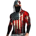 thumbnail image 2 of YFNNUP Big and Tall UPF 50+ Hoodies for Men Printed Sun Protection Shirt with Mask Lightweight Quick Dry Athletic Top Hiking Fishing Shirts Red XXXL, 2 of 6