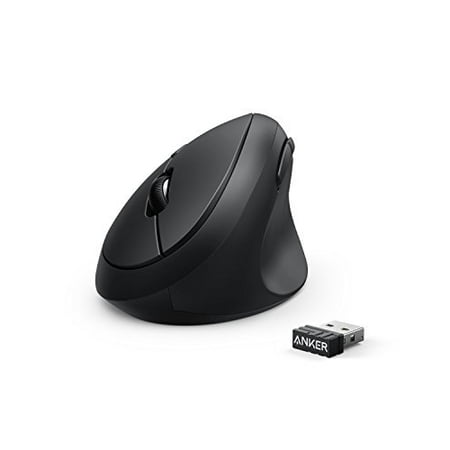 Anker Wireless Vertical Ergonomic Mouse with 800/1200/1600 DPI, 5 Buttons, 2.4G Wireless Connection for PC, Desktop, Laptop,