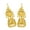 2, variant on Women's Trend Gold Plated Indian Jhumka Earrings Geometric Dangle Banquet Fashion Jewelry Accessories Stylish Outfits
