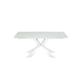 thumbnail image 2 of Talenti Casa Icon Dining Table In White Glass With Polished Stainless Steel Base., 2 of 3