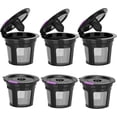 thumbnail image 1 of Reusable K Cups For Keurig, Reusable K CUP Coffee Filter Refillable Single K CUP for Keurig 2.0 1.0 BPA Free-6 Packs, 1 of 5