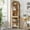 Wood, variant on Arched Kitchen Pantry Storage Cabinet, Tall Storage Display Cabinet, 5 Tier Bookcase for Living Room (Wood)