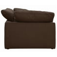 thumbnail image 4 of Modular Sectional Sofa Chair - 44" Square Slipcovered, Washable Fabric, Deep Seating, Brown Accent Chair, 4 of 7