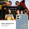 thumbnail image 4 of iPhone 11 Case, iPhone 11 Phone Case Love Heart Cute Case with Wristband Kickstand Holder Soft TPU Plating Bumper Protective Slim Shockproof iPhone 11 Phone Case Cover for Girls Women, Grey, 4 of 16