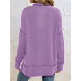 thumbnail image 2 of Womens Long Sleeve Tops Ribbed Loose Fit Oversized Sweatshirts with Side Slit High Low Hem Fall Outfits  XL, 2 of 5