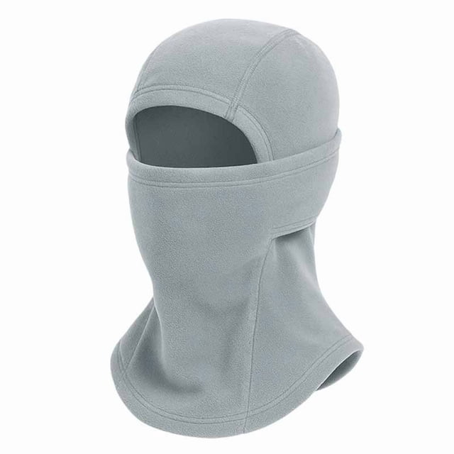 Gray Mens Full Face Thermal Mask With Fleece Lining Construction For Cold Weather Windproof Protection And Multi Purpose Use During Winter Free Size