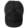 thumbnail image 4 of Toptie 7 Panel Trucker Cap Adjustable Snapback Flat Bill Mesh Back Hip Hop Hat-Black, 4 of 7