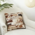 thumbnail image 3 of Saro Lifestyle Leather Hide Design Pillow Cover, 3 of 3