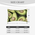 thumbnail image 6 of YFYANG Super Soft Rectangular Plush Cushion Cover (Without Pillow Insert), Green Watercolor Avocado Comfort and Non-Pilling Hidden Zip Bedroom Sofa Pillowcases, 20"x30", 6 of 9
