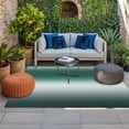 thumbnail image 2 of Turquoise Ombre Outdoor Rug for Patio/Deck/Porch, Non-Slip Large Area Rug 5 x 7 Ft, Contemporary Abstract Gradient Indoor Outdoor Rugs Washable Area Rugs, Reversible Camping Rug Carpet Runner, 2 of 8