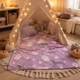 thumbnail image 6 of Floleo Halloween Ghost Throw Blanket, Cute Spooky Flannel Fleece Decor, Soft Purple Plaid Blanket for Couch Bed, Holiday Gift for Adults, 6 of 7