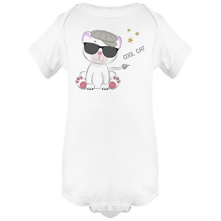 

Cool Cat Hipster Cartoon Bodysuit Infant -Image by Shutterstock Newborn