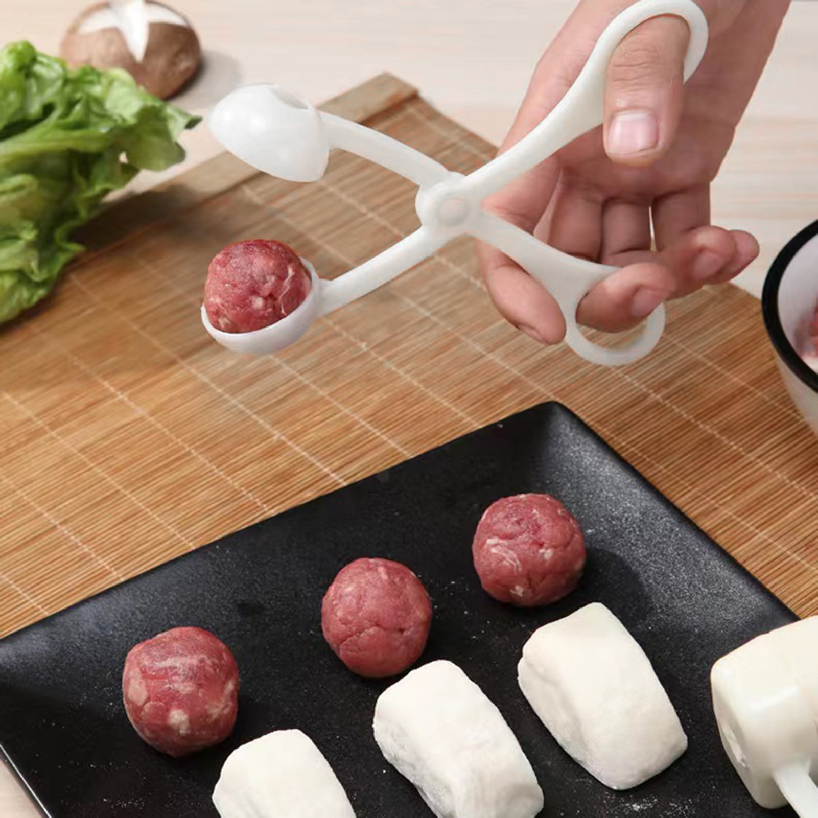 Herchr Meatball Master Meatball Maker Meatball Tray 12 Grids Meatball Maker Meatball Press Meatball Mold Meatballer Meat Ball Making Kitchen DIY Cooking