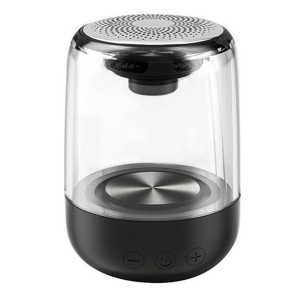 Sidaley Altavoz Bluetooth 5.0 Inalámbrico LED Estéreo Altavoz HD Juegos de computadora Columna de luz de 7 colores Caja de sonido para baile de fiesta Cables de audio/vídeo Tecnología negra