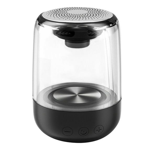 Sidaley Altavoz Bluetooth 5.0 Inalámbrico LED Estéreo Altavoz HD Juegos de computadora Columna de luz de 7 colores Caja de sonido para baile de fiesta Cables de audio/vídeo Tecnología negra