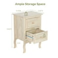 thumbnail image 4 of UBesGoo Nightstand End Table with 2 Drawer, Wood Finish, 4 of 8