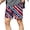 Dark Gray, variant on Fewfanhot Men's American Flag Print Casual Shorts, Patriotic Stripe Quick-Dry Summer Board Shorts with Pockets, S-3XL