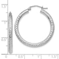 thumbnail image 3 of Diamond2Deal Boucles d'Oreilles Créoles Rondes 3mm en Or Blanc 10k pour Femmes, 3 of 3