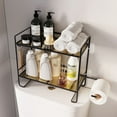 thumbnail image 2 of EastVita Over The Toilet Storage Shelf, 2-Tier Bathroom & Kitchen Storage Rack, Large Capacity Bathroom Organizer With Hanging Hook, 2 of 6
