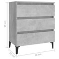 thumbnail image 4 of vidaXL Sideboard Concrete Grey 60x35x69 cm Engineered Wood, 4 of 4