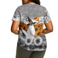 thumbnail image 5 of Ghost Retro T-Shirts for Women Plus Size Crew Neck Short Sleeve Oversized Tops Fall Blouses Multicolor M, 5 of 7