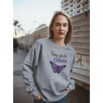 thumbnail image 2 of Say Yes To Change, Buttefly Sweatshirt Women -Smartprints Designs, Female Medium, 2 of 4