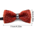 thumbnail image 3 of SIEYIO Mens Adjustable Length Bow Tie Sparkly Rhinestones Crystal Pre-Tied Bowtie Neckwear Banquets Necktie for Wedding Party, 3 of 21