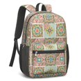 thumbnail image 2 of Pioneer Flower Floral Print Pattern 17" School Backpacks for Teens,Waterproof Oxford Fabric,S-Shape Padded Straps for School,Travel,Hiking,Camping, 2 of 6