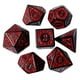 thumbnail image 3 of Juego 7 Dados Poliédricos Numéricos Acrílicos para Reunión Familiar () Rojo, 3 of 4