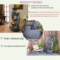thumbnail image 3 of Garden Springs Zen Zone 5-Tiered Polyresin Water Fountain with LED Lights, 3 of 6
