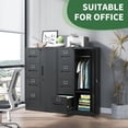 thumbnail image 5 of Innovation Works Lockable Metal File Cabinet with 4 Drawers & 1 Door, Storage Filing Cabinet for Home Office, A4 Legal/Letter Size, Assembly Required, 5 of 7