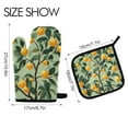 thumbnail image 2 of Yayeee Oven Mitts and Pot Holder Set of 2 Heat Resistant Kitchen Gloves Baking Hot Pad, Orange Tree, 2 of 5